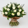 bouquet of flowers on a white background Sarggesteck mittel 55cm